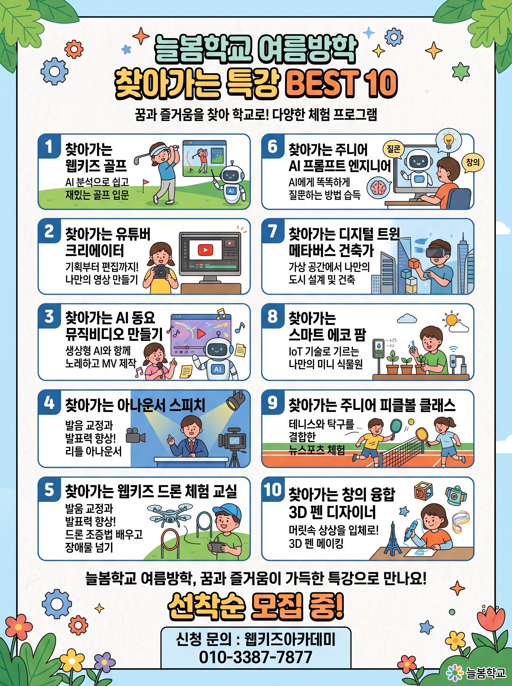 10개의 '찾아가는' 교육 프로그램은 최근 교육계의 핵심 화두인 에듀테크(EdTech)와 뉴스포츠를 훌륭하게 결합한 기획