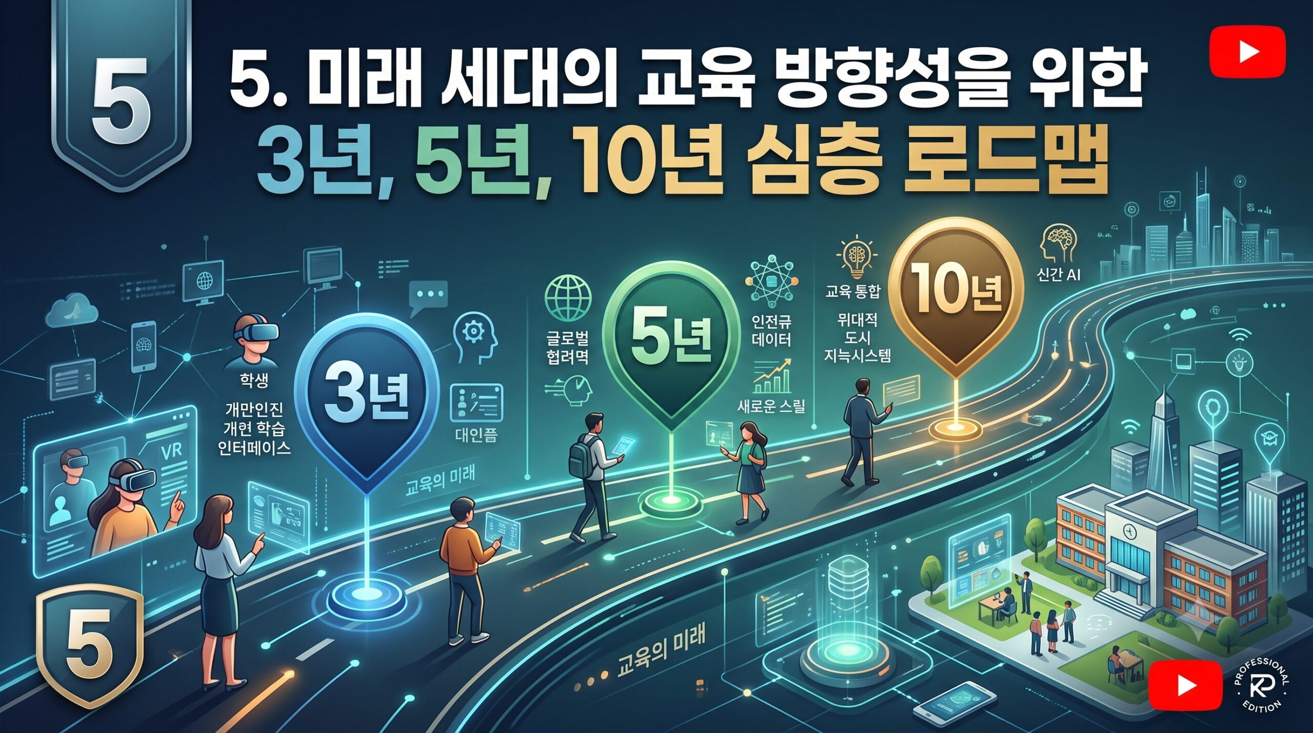 미래 세대의 교육 방향성을 위한 3년, 5년, 10년 심층 로드맵