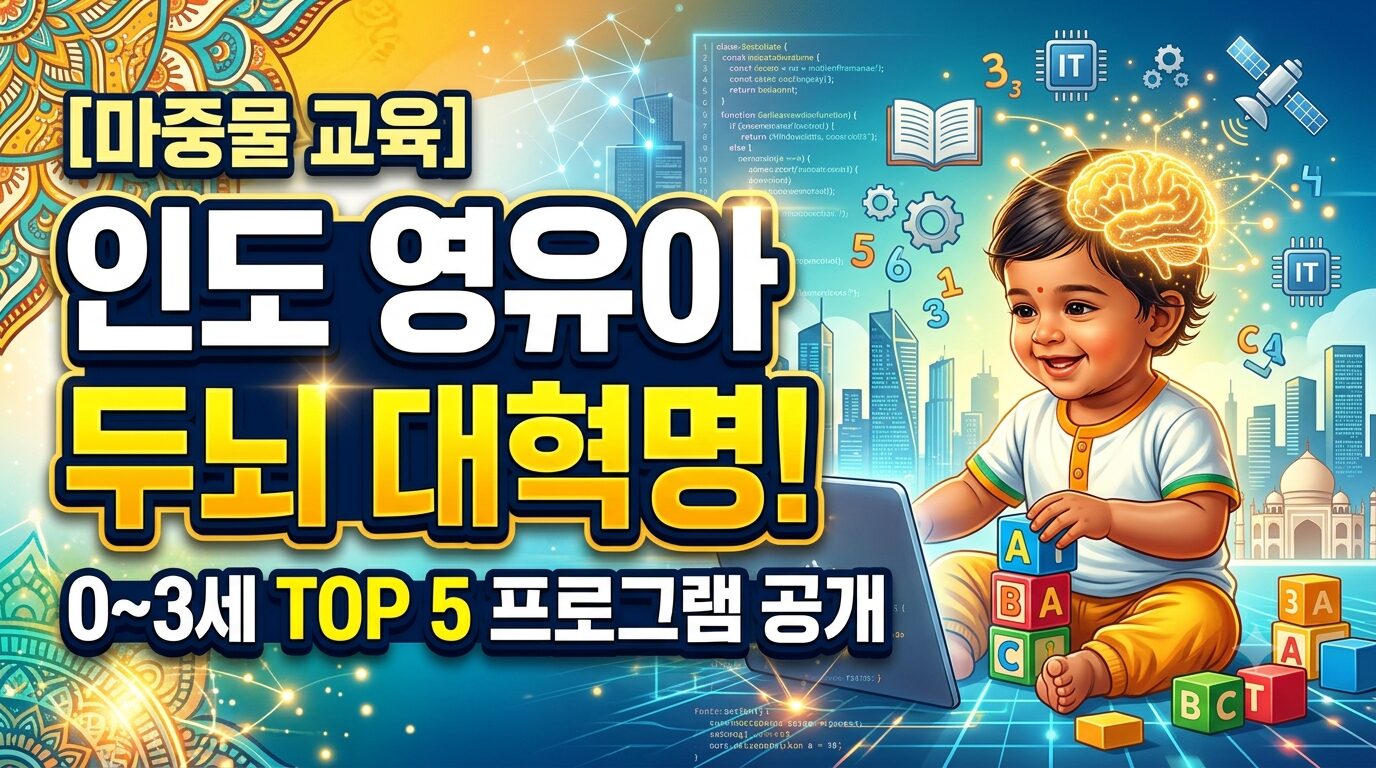 [마중물 교육] IT 강국 인도의 숨겨진 비밀: 0~3세 두뇌를 깨우는 영유아 조기 교육 프로그램 TOP 5