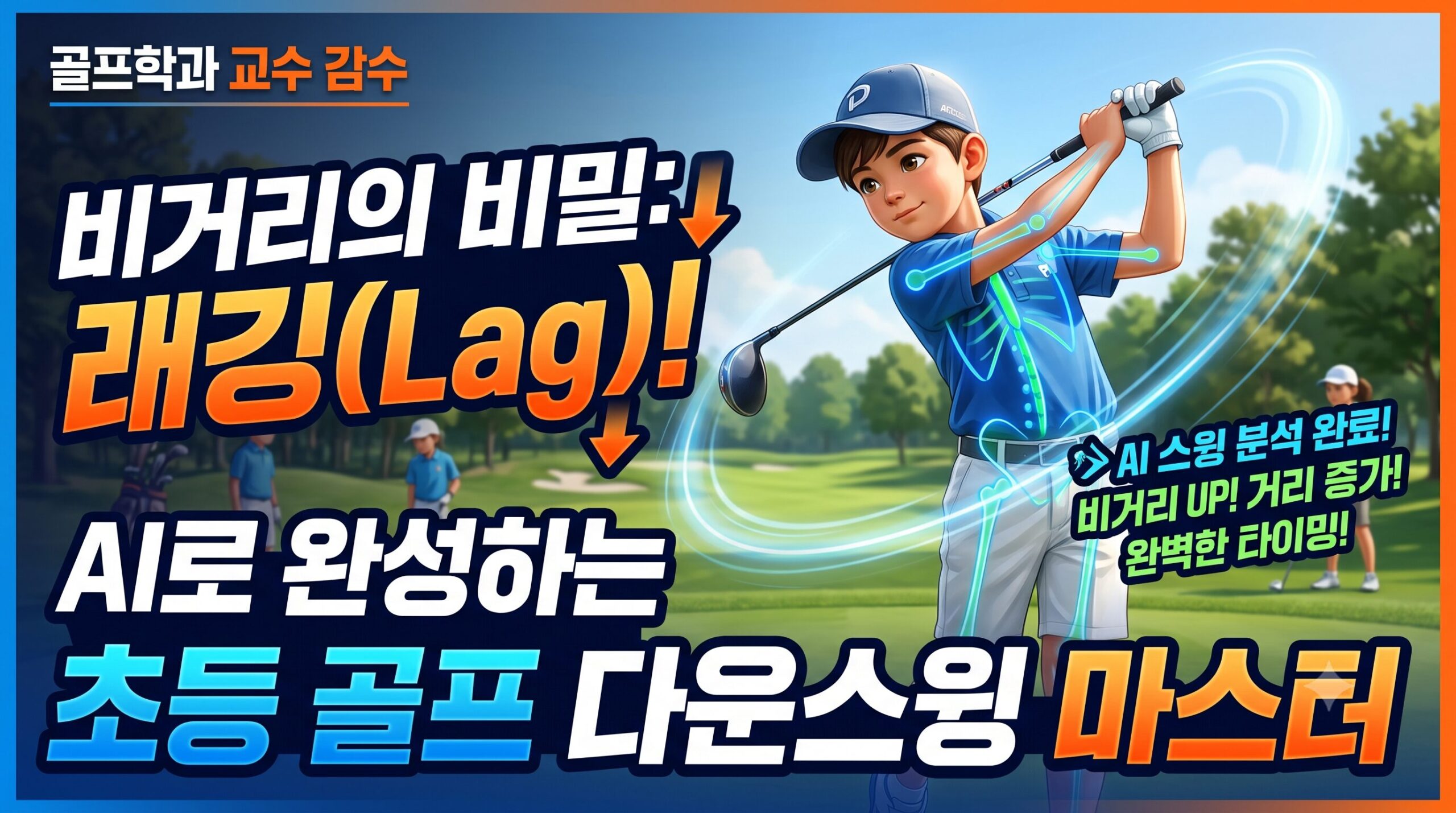 [골프학과 교수 감수] 늘봄학교 에듀테크 초등 골프: AI로 완성하는 다운스윙의 비밀, 코킹 LAG(래깅) 지도법