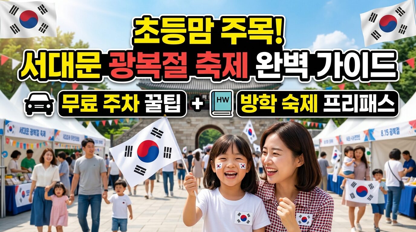 2026 서대문독립민주축제: 초등학생 방학 과제 종결! 완벽 관람 가이드 및 주차 꿀팁