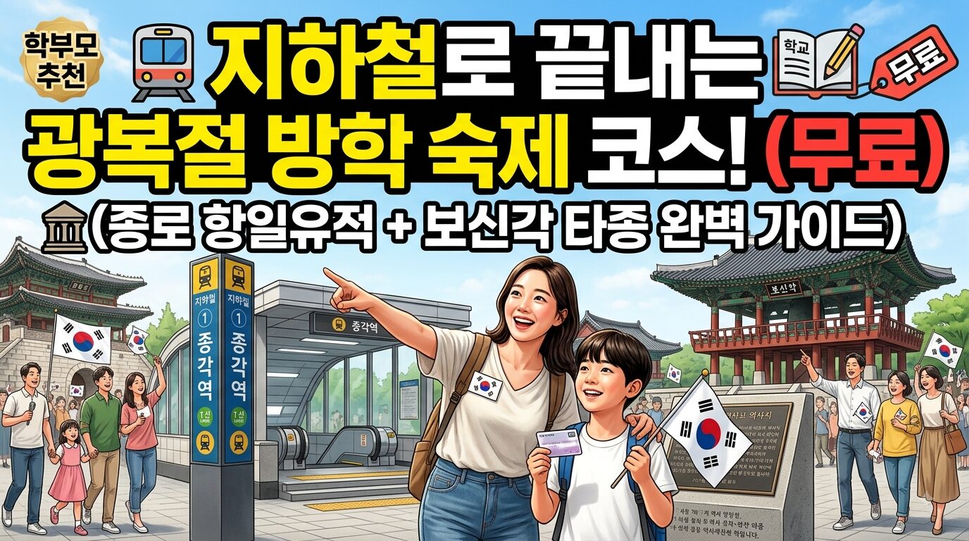 2026 광복절 현장체험학습: 보신각 타종행사 & 종로 항일유적 탐방 완벽 가이드 (대중교통, 예약 정보 포함)