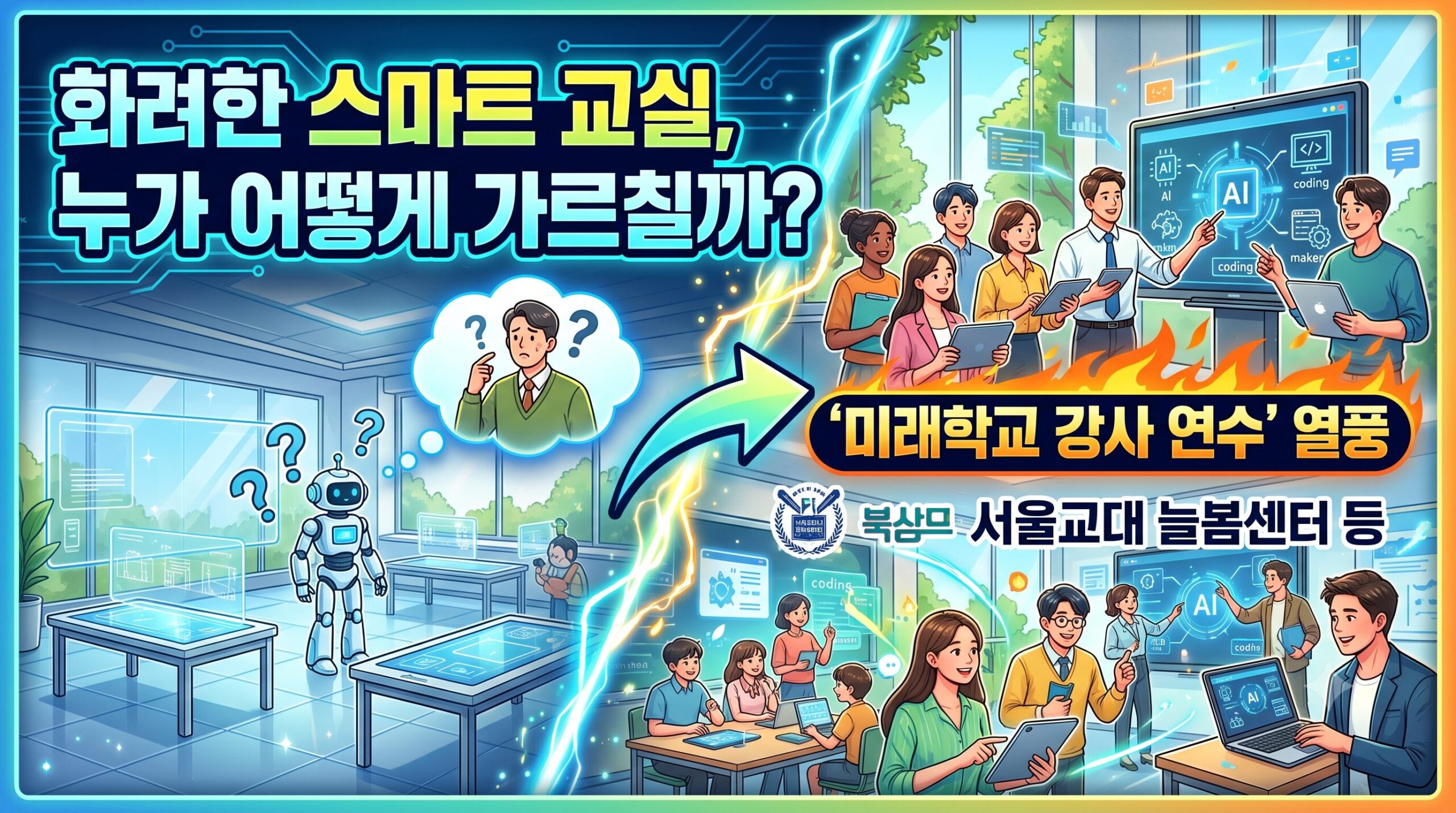 [보도자료] 껍데기만 화려한 미래학교? 전국 교대·연수기관, ‘그린스마트 교실 100% 활용’ 전문 강사 양성 본격화
