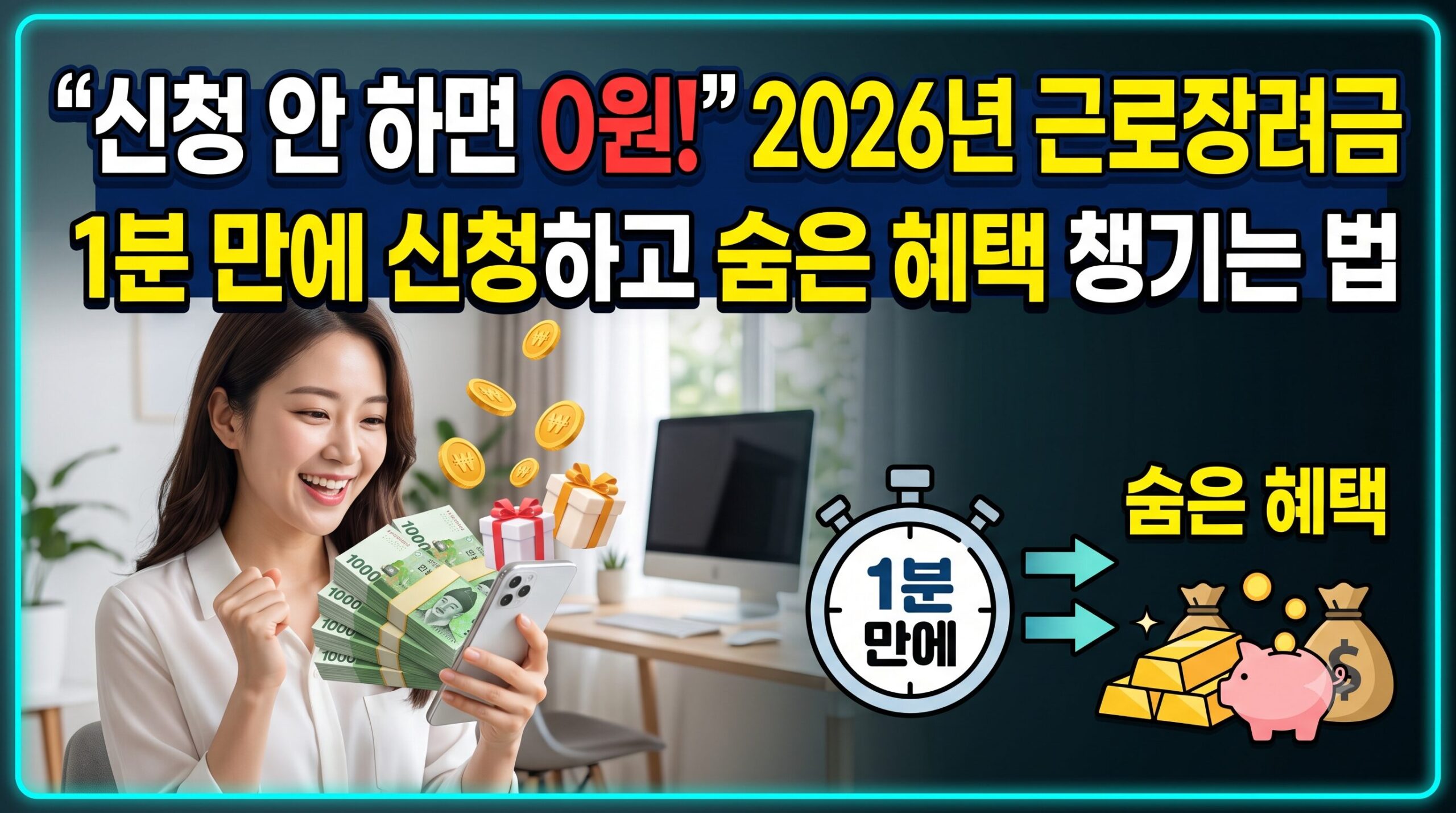[2026 국세청 팩트체크] 2026년 근로장려금 신청방법 및 신청기간 총정리 (홈택스, ARS 간편 신청)